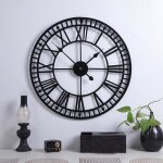 Horloge murale grande horloge murale pour le salon la cuisine la dcoration dintrieur 60cm noir