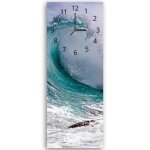 Horloge murale grande vague (i - 14145) 25x70 cm