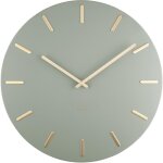 Horloge murale - karlsson - charm - 45 cm - vert / dor - design contemporain