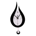 Horloge murale  pendule - homyl - noir - 30 cm - silencieuse - dcorative pour cuisine