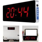 Horloge murale numrique grand led pour bureau salon cuisine avec calendar et temprature taille - 36 ...