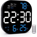 Horloge murale num�rique grande taille - �cran led 1055 (27cm) - variateur automatique - t�l�commande ...
