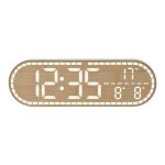 Horloge murale num�rique led bois design moderne multifonction horloge de table ou murale affichage heure ...