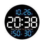 Horloge murale numrique - antcool - 10 pouces - led - temprature - humidit - date