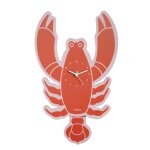 Horloge murale - fisura - modle homard - silencieuse - 38 x 20 cm - bois et abs