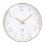 Horloge murale radio contrle sans bruit silencieux 30cm quartz fonctionnant sur piles grande horloge ...