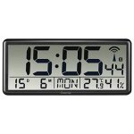 Horloge murale radio - pilote numrique jumbo noir