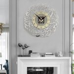 Horloge murale ronde en acrylique horloge murale silencieuse horloge murale dcorative artistique 30 ...