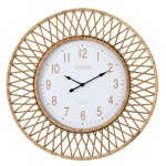 Horloge murale en rotin wonder 61cm naturel Horloge murale en rotin wonder 61cm naturel