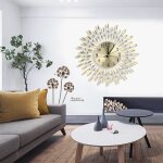 Horloge murale - household - moderne - mouvement silencieux - verre - 38x38x16cm