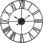 Horloge murale silencieuse en mtal avec chiffres romains rtro - 40 cm