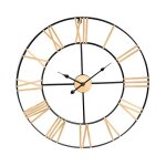 Horloge murale - thinia home - modèle vintage - Ø60cm - bronze - noir - intérieur Horloge murale - thinia home - modèle vintage - Ø60cm - bronze - noir - intérieur