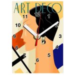Horloge murale - vintage - art deco - aluminium - 20x30 cm - d�coration murale