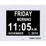 Horloge - pendule horloge calendrier avec date jour heure grande police alarme auto dimming pour les ...