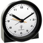 Horloge radio - pilotée - infactory - réveil - noir - Ø 100 mm - intérieur Horloge radio - pilotée - infactory - réveil - noir - Ø 100 mm - intérieur