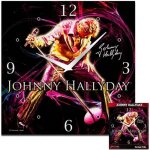 Horloge toile carr�e johnny hallyday (concert) - 28x28 cm [q5881]