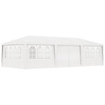Hot?8728 tente de réception - tonnelle de jardin avec parois latérales 4x9 m blanc 90 g - m² haut de ... Hot?8728 tente de réception - tonnelle de jardin avec parois latérales 4x9 m blanc 90 g - m² haut de ...