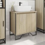 Hot sale * meuble - lavabo de salle de bain cabinet sous �vierjills meuble wc ch�ne sonoma 60x35x60 cm ...