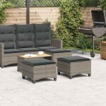 Hot sale�petit fauteuil / chaise de balcon - solomon - tabourets jardin coussins 2 pcs gris 55x55x36 ...