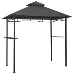 Hot1939 tente barnum de reception - tonnelle pergola - de barbecue 240x150x255 cm anthracite acier robuste ...
