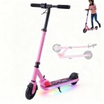 Hoteel trottinette �lectrique pour enfants de 6 � 12 ans moteur 180 w 16 km / h pliable rose