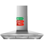 Hotte aspirante 90cm noir a + + + 400m� / hevacuation avec filtre � charbon 3 vitesses hotte cuisine