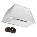 Hotte aspirante encastrable 52 cm - klarstein - blanc - Évacuation & recyclage Hotte aspirante encastrable 52 cm - klarstein - blanc - Évacuation & recyclage