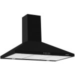 Hotte aspirante glem ghp945bk - hotte murale pyramide - noir - 3 vitesses - spots led - evacuation & ...
