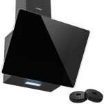 Hotte aspirante incline 60cm comfee - 400m / h - 2 filtres  charbon - 3 vitesses - agiter et toucher ...