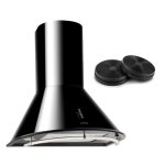 Hotte aspirante murale dcorative klarstein lumio neo 60cm - vacuation 610 m - h - classe a - inox ...