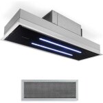 Hotte aspirante de plafond klarstein 90cm - 410m3 / h - 3 niveaux - tlcommande - sans vacuation - ...