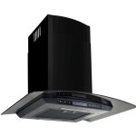 Hotte aspirante professionnelle - marque - 60 cm - 756 m3 / h - �cran lcd - noir