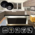 Hotte aspirante vers le bas hotte aspirante 60cm acier inoxydable verre noir