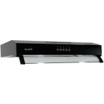 Beldeko - hotte casquette / visire rivage 60 cm noir - 100w - 210 m3 / h