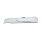 Beldeko - hotte casquette / visire / rivage 90 cm - blanche - 200w - double moteur - 438 m3 / h