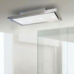 Hotte cuisine plafond - esistyle - gaa - verre blanc - 120 cm - recyclage - classe a