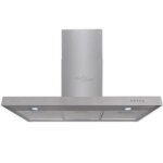 Hotte cuisine hotte plate - hotte aspirante cuisine hotte d�corative acier inoxydable 900 mm - gris - ...