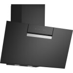 Hotte dcor murale - incline verre - bosch ser4 - dwk87fn60 noir - home connect - l: 790 mm x p: 433 ...