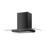 Beldeko - hotte dcorative murale 90 cm en verre et noir - moteur 200 w puissance dextraction 608 m3 ...