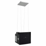 Hotte �lot en verre tremp� - vidaxl - 38x375x(35 - 1285) cm - noir - �cran lcd tactile - 3 vitesses