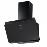Beldeko hotte inclin�e noir 60 cm 455 m3 / h - hotte silencieuse - recyclage ou evacuation