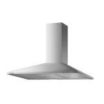 Hotte de cuisine dcorative inox 90cm - pyramide 338 m3 / h - evacuation ou recyclage