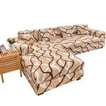 Housse d?angle �lastique pour canap� housse universelle pour canap� en l (trois places + deux places) ...