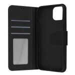 Housse apple iphone 13 cuir premium porte - carte fonction support vido noir