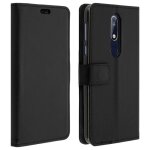 Housse - avizar - nokia 7. 1 - etui portefeuille - coque souple - support vido noir
