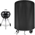 Housse de barbecue - weber - rond - 210d oxford - impermable - noir (61x70cm)