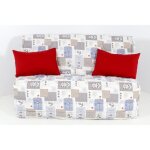 Housse bz 140x190 matelasse motif de la mer