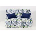 Housse bz 160x200 matelassée motif bleu Housse bz 160x200 matelassée motif bleu