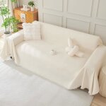Housse canap� 2 / 3 places couvre canape chenille protege canape angle avec glands d�coratifs anti - ...