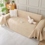 Housse canap� 2 / 3 places couvre canape chenille protege canape angle avec glands d�coratifs anti - ...